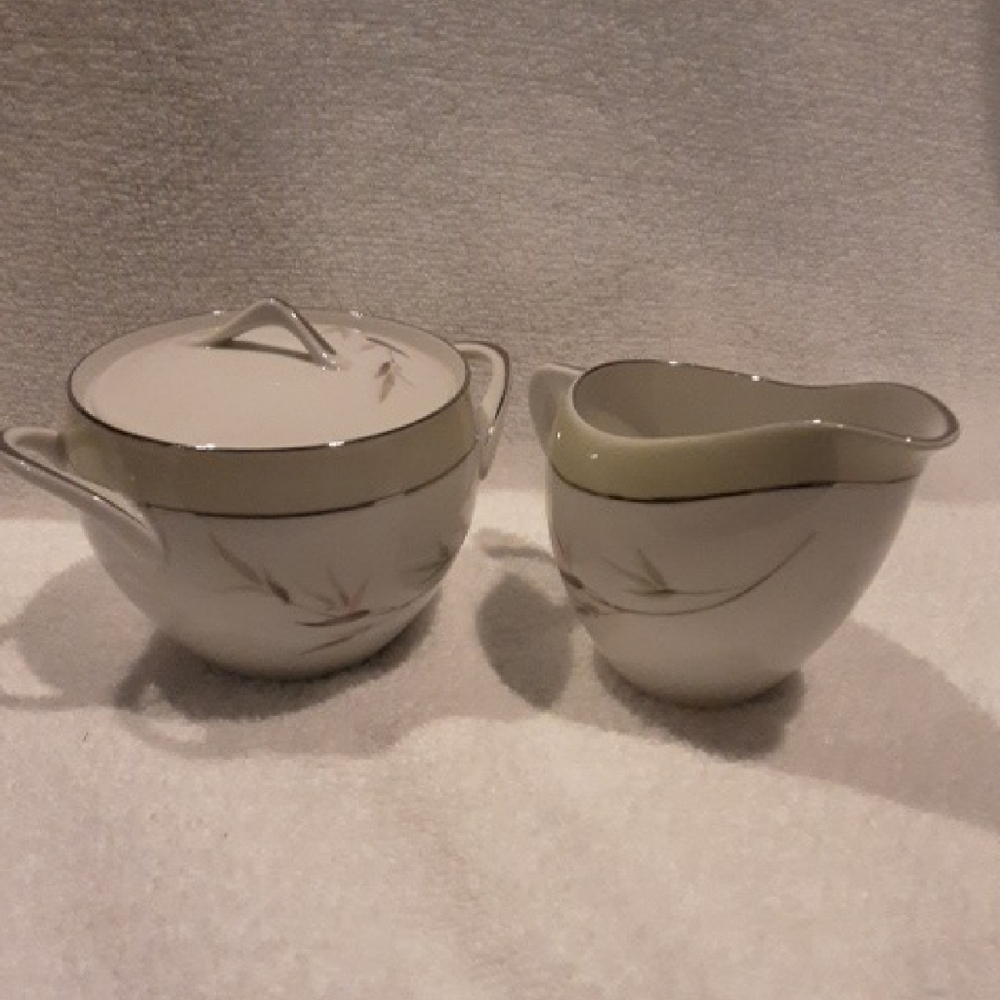 Vintage Sango Breeze Creamer And Sugar Bowl Set